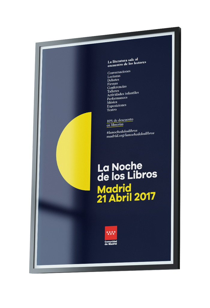 Main poster of the event 'La Noche de los Libros, 2017'